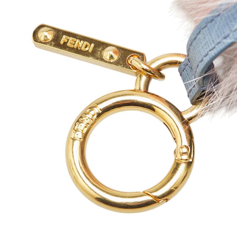 FENDI フェンディ ボンボン バッグチャーム キーホルダー グリーン
