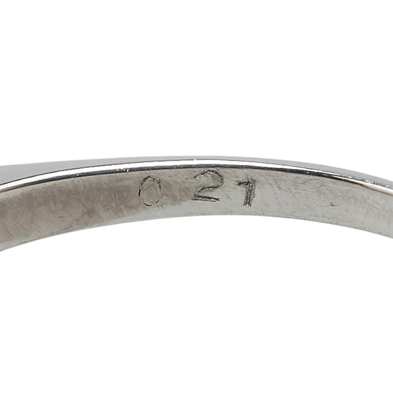 Pt850 プラチナ ダイヤ0.21ct 一文字 リング 指輪 #58 レディース 18号