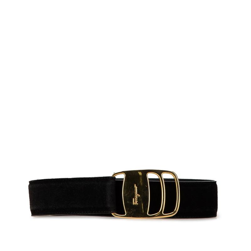 Salvatore Ferragamo ブラックスェードベルト