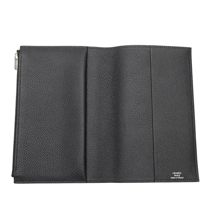 HERMES（エルメス） EAジップ PM 手帳カバー ノワール ブラック トゴ