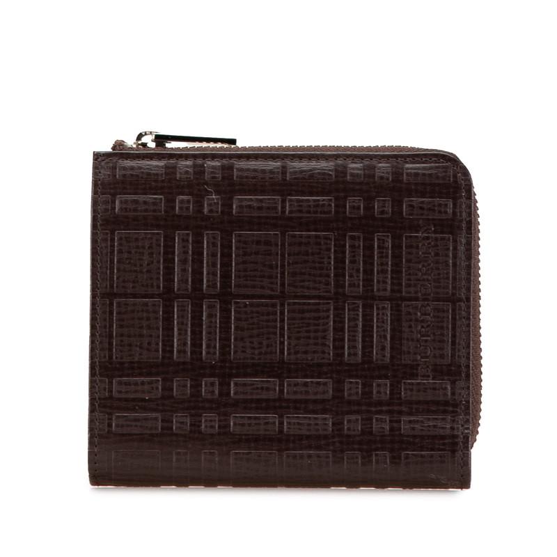 BURBERRY バーバリー エンボスチェック ノバチェック L字 BURBERRY バーバリー エンボスチェック ノバチェック L字