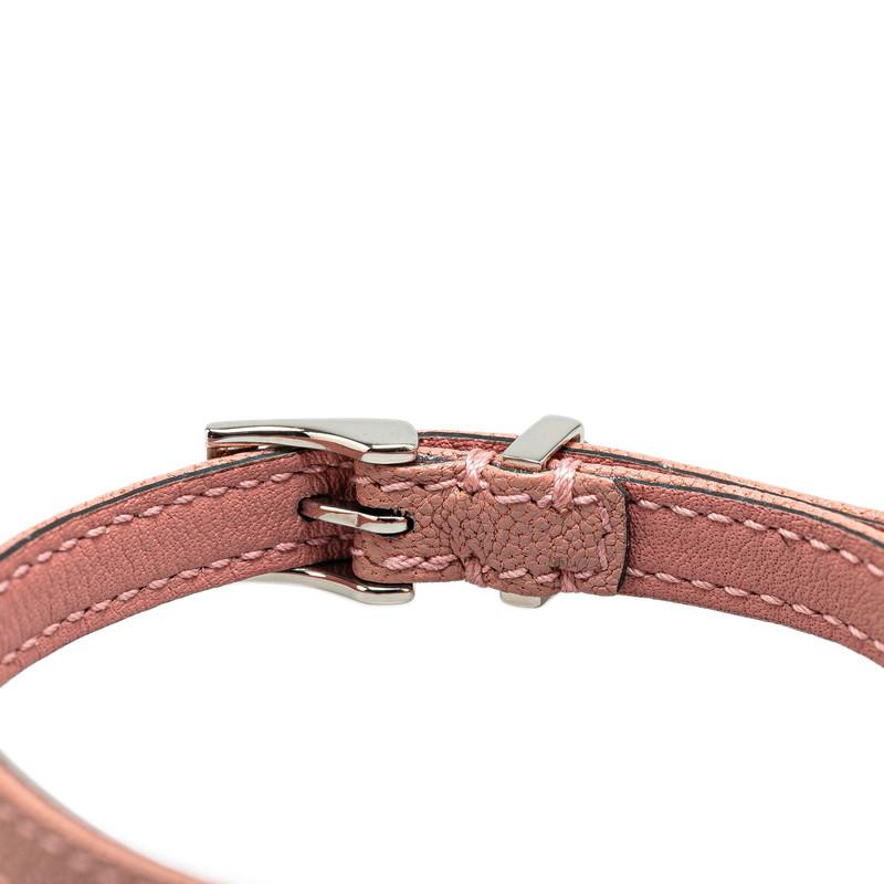 GUCCI グッチ GGロゴ ブレスレット サイズ:M ピンク シルバー GUCCI グッチ GGロゴ ブレスレット サイズ:M ピンク シルバー