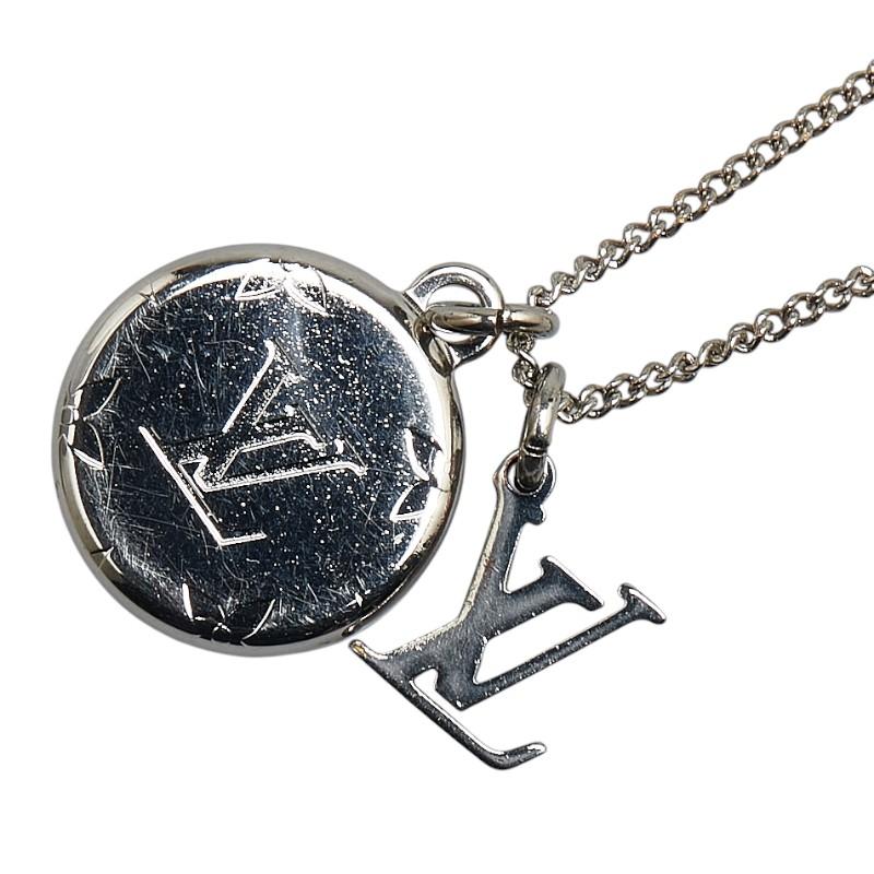 n*8様 Louis Vuitton シルバー ネックレス M62485 LOUIS VUITTON ルイ ヴィトン モノグラム ネックレス M62485