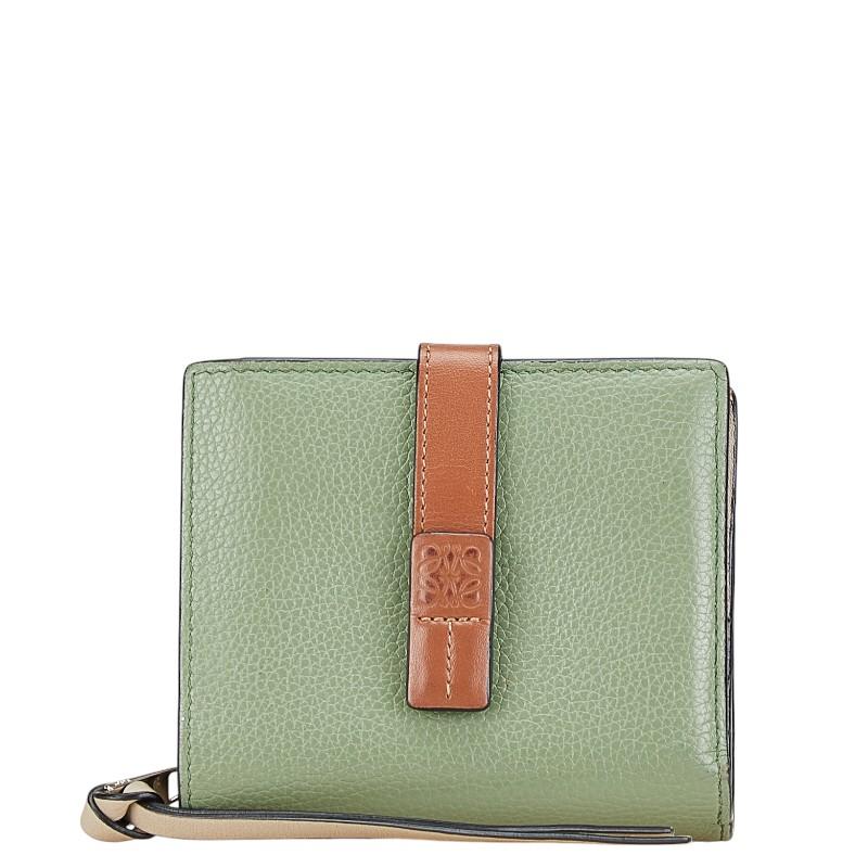 LOEWE ロエベ アナグラム トライフォールド ウォレット 折り財布 ほぼ新品 LOEWE】ロエベ アナグラム トライフォールド ウォレット 人気