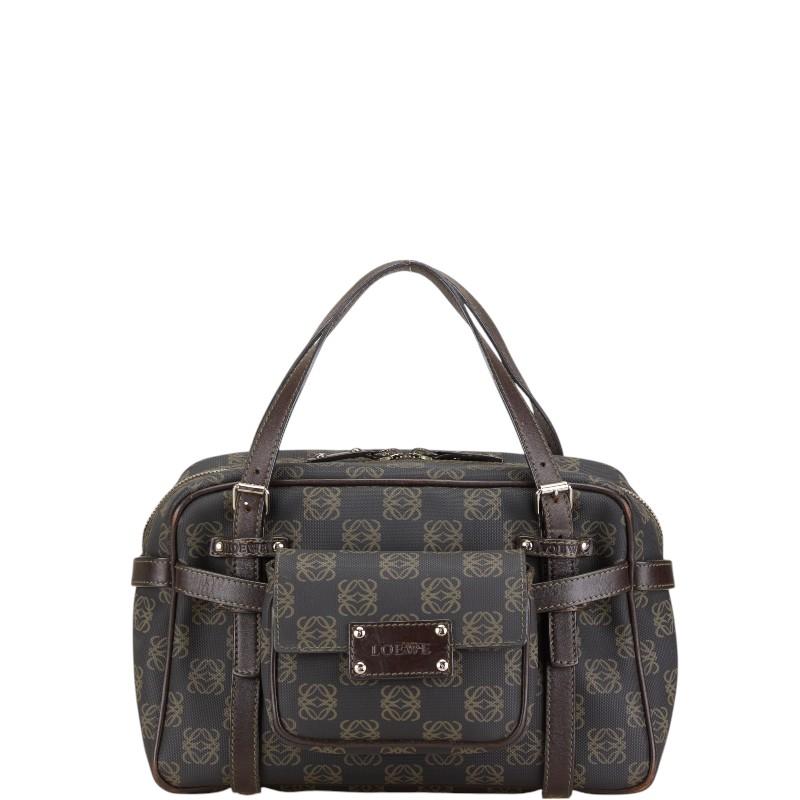 LOEWE ロエベ アナグラム ハンドバッグ トートバッグ ブラウン PVC  