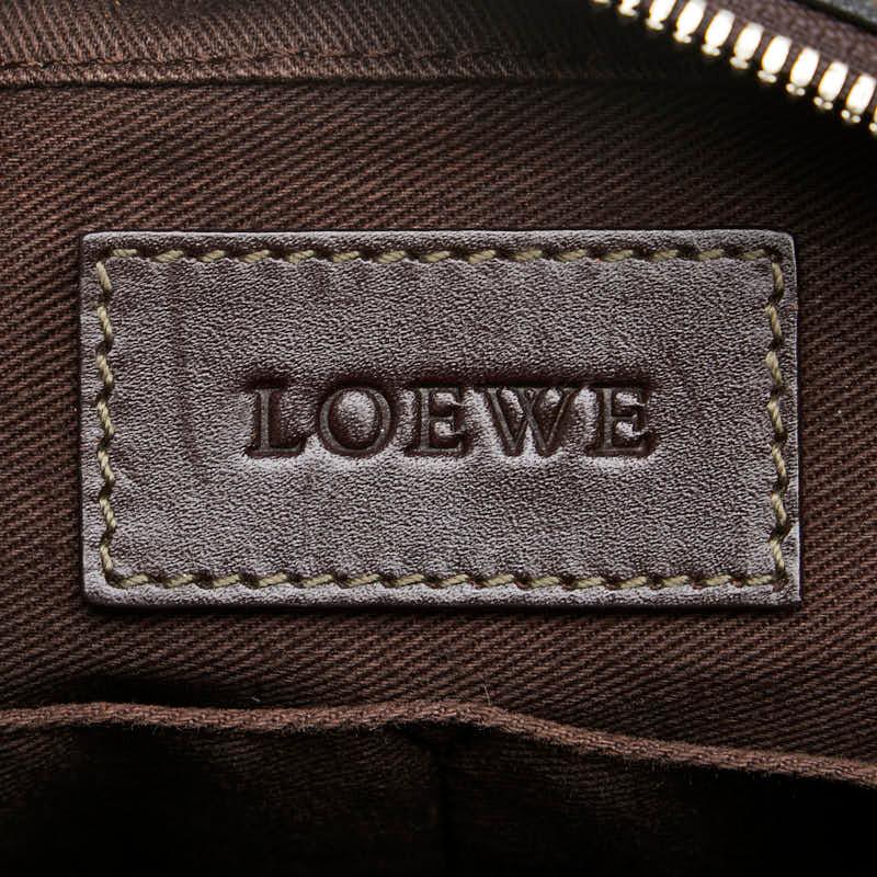 LOEWE ロエベ アナグラム ハンドバッグ トートバッグ ブラウン PVC  