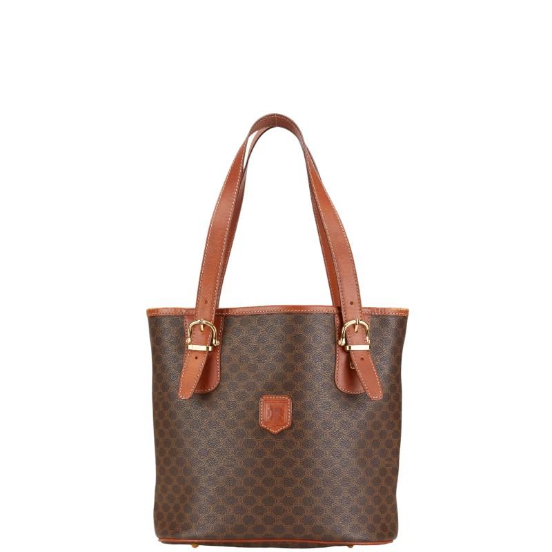 CELINE（セリーヌ） マカダム トートバッグ ショルダーバッグ ブラウン