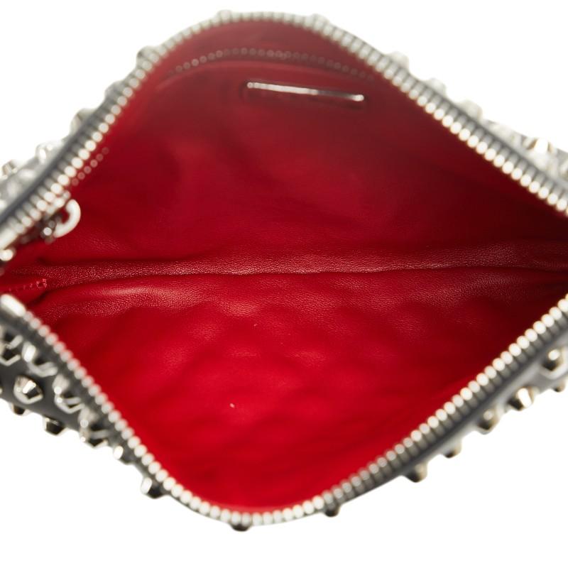 本物 プラダ PRADA スタッズ 2WAY ショルダーバッグ クラッチバッグ ポシェット レザー ブラック レッド 1BD120 バッグ 中古 PRADA - 本物 プラダ PRADA スタッズ 2WAY ショルダーバッグ クラッチ