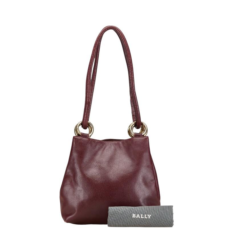 Bally（バリー） ハンドバッグ ワインレッド レザー レディース 【中古