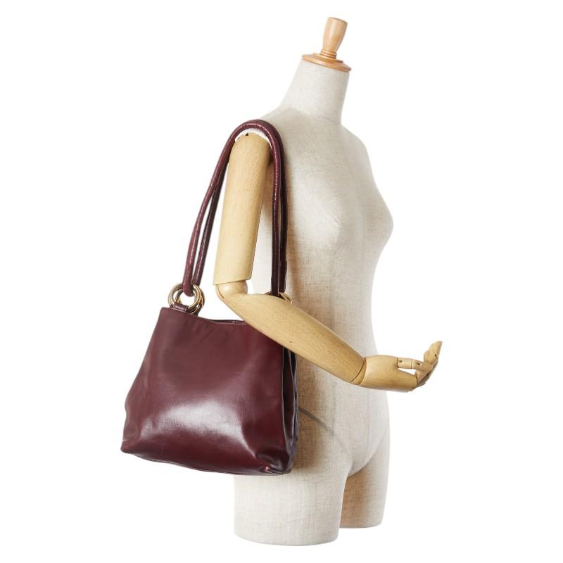 Bally（バリー） ハンドバッグ ワインレッド レザー レディース 【中古