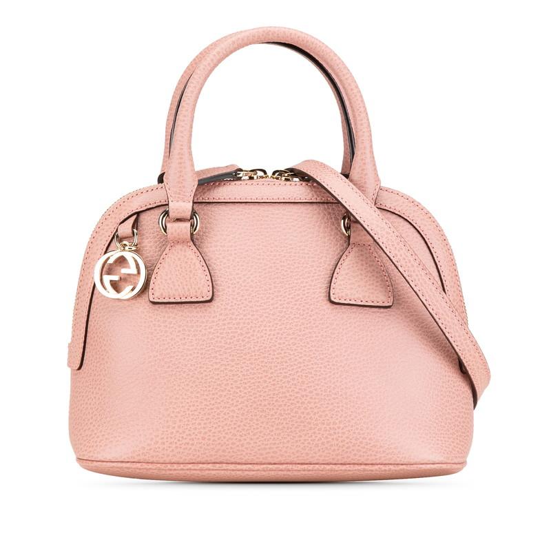 【美品】  GUCCI / グッチ | 449661 イタリア製 インターロッキングG 2way ショルダー付き レザー ハンドバッグ 保存袋有 | ‐ | ブラック | レディース GUCCI（グッチ） インターロッキングG ハンドバッグ ショルダーバッグ