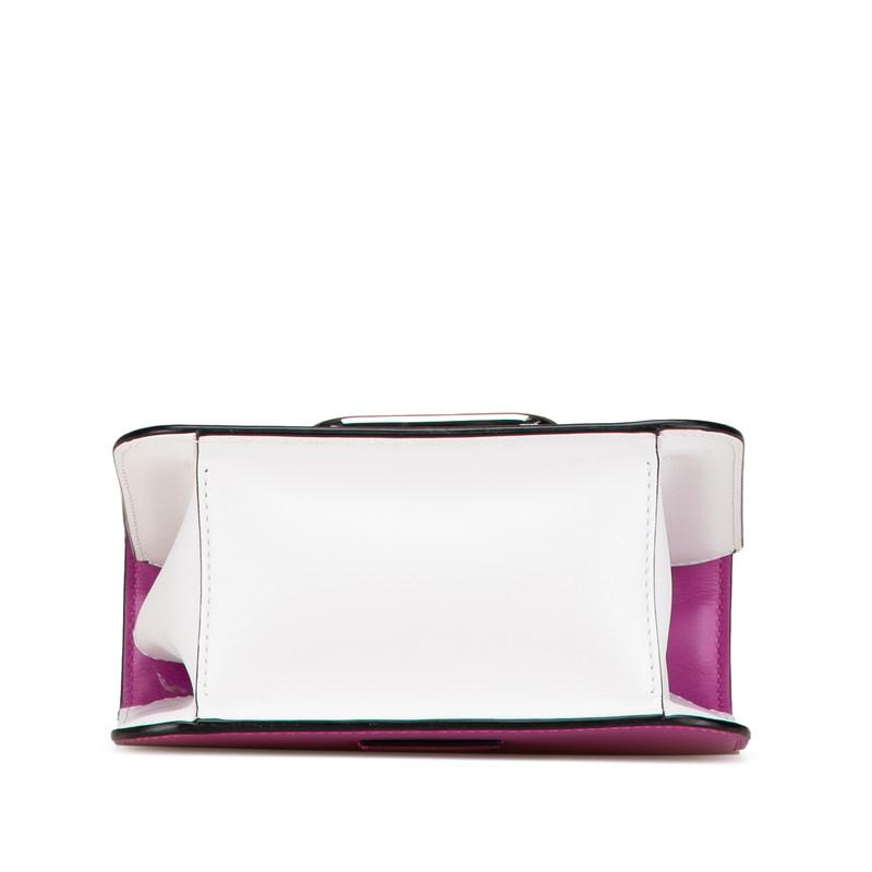 ヴァレンティノ ハンドバッグ ショルダーバッグ  バイカラー ピンク ブラック レザー レディース VALENTINO 【中古】 VALENTINO（ヴァレンティノ） ハンドバッグ ショルダーバッグ バイ