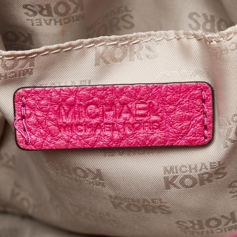 マイケルコース MKロゴ トートバッグ ショルダーバッグ ピンク レザー 