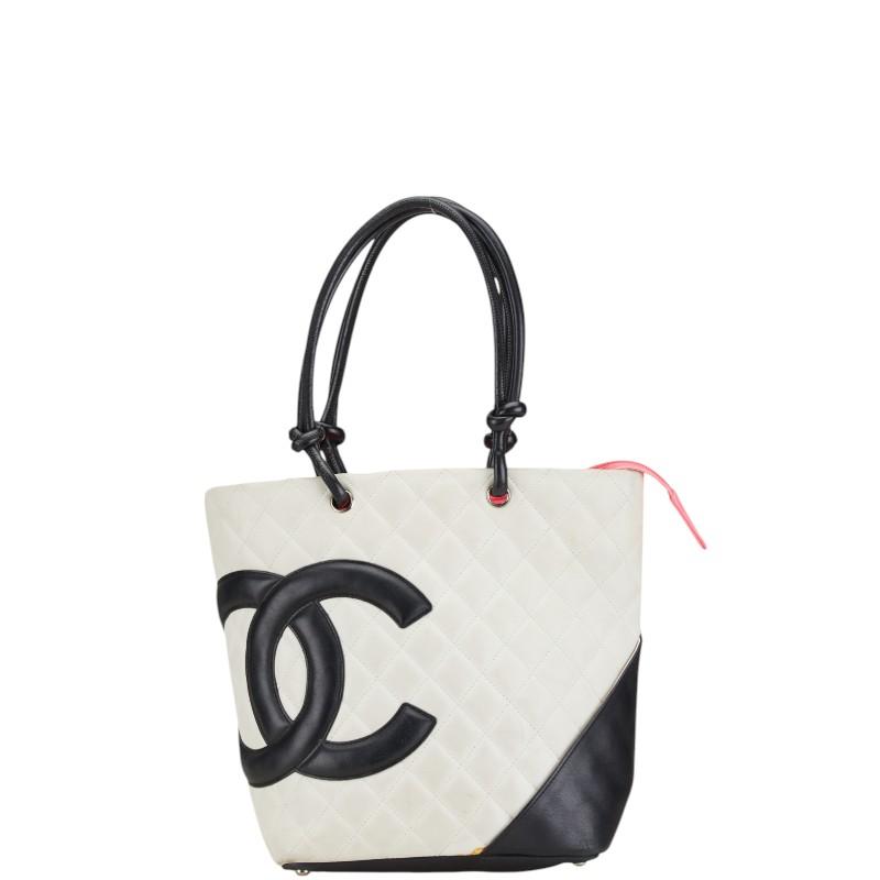 CHANEL（シャネル） カンボンライン ココマーク トートバッグ ホワイト