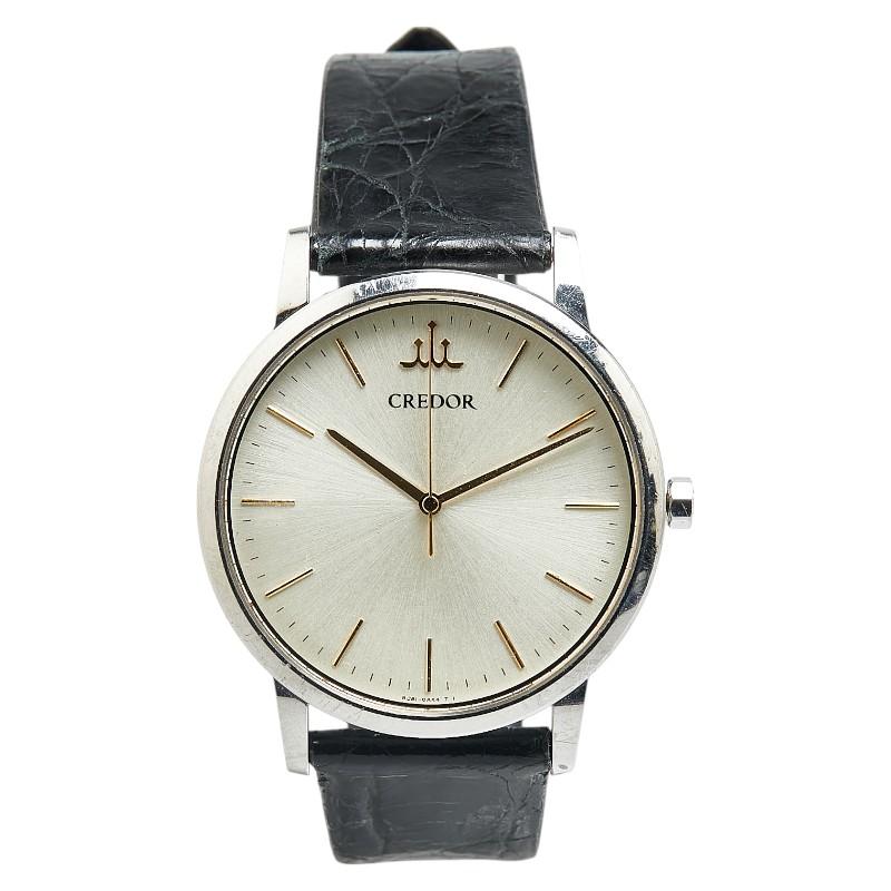 SEIKO セイコー クレドール 腕時計 8J81-0AJ0 クオーツ ホワイト文字盤 