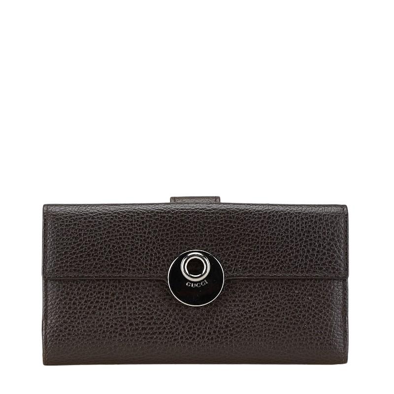 グッチdigレコード2枚ご購入800円割引価格 GUCCI（グッチ） 2つ折り長財布 035・1408・2097 ブラック ピグスキン