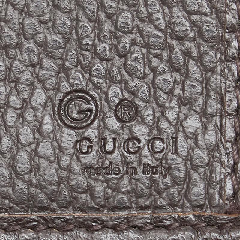 美品✨ GUCCI グッチ 二つ折り財布 シマ リボン ブラウン GUCCI（グッチ） 二つ折り財布 231835 ブラウン レザー レディース