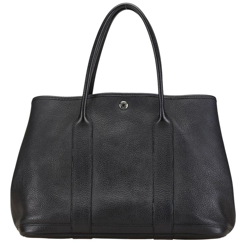 HERMES エルメス ガーデンパーティーPM トートバッグ ブラック