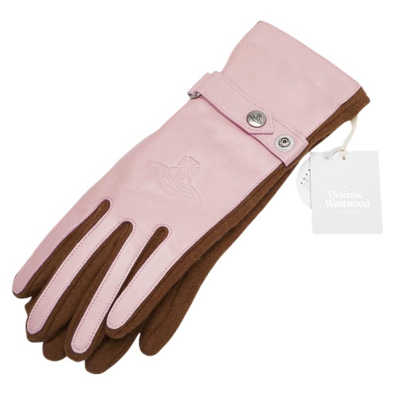 新品　ヴィヴィアンウエストウッド ビッグオーブ手袋「男女兼用」④ ヴィヴィアンウエストウッド オーブ 手袋 グローブ ピンク ブラウン