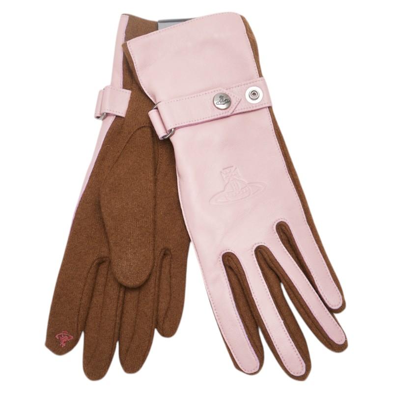 Vivienne Westwood ORBヴィヴィアンウエストウッド レザー手袋 ヴィヴィアンウエストウッド オーブ 手袋 グローブ ピンク ブラウン