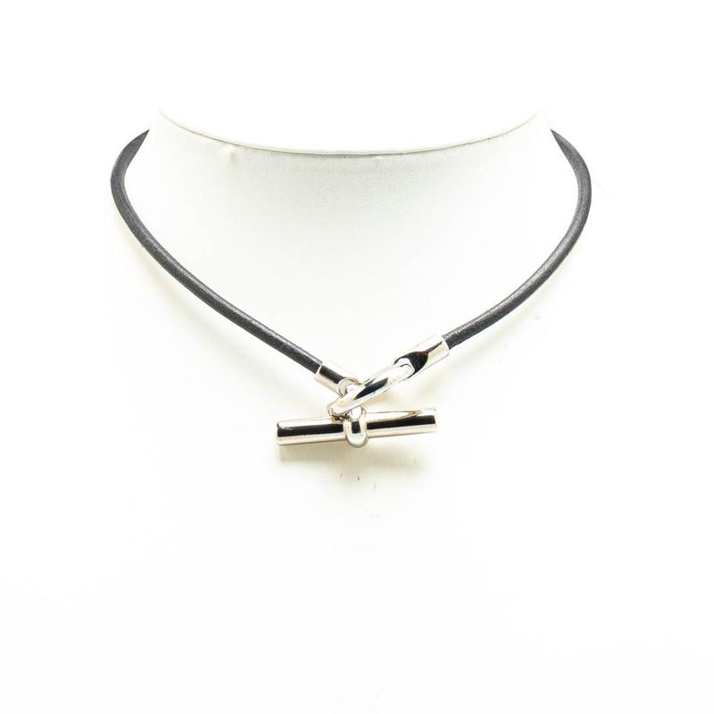 HERMES エルメス グレナン チョーカー ネックレス ブラック HERMES エルメス グレナン チョーカー ネックレス ブラック