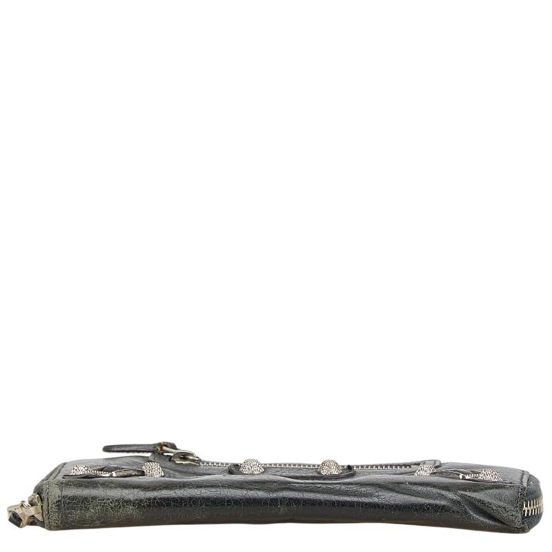BALENCIAGA バレンシアガ スタッズ 長財布 ブラック レザー BALENCIAGA バレンシアガ スタッズ 長財布 ブラック レザー