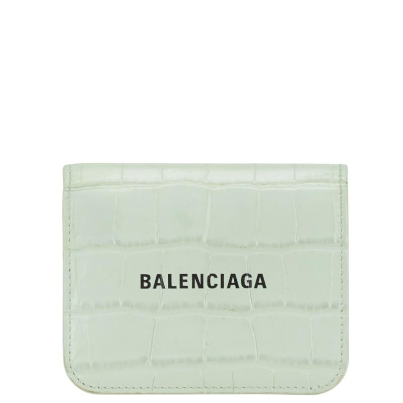 BALENCIAGA バレンシアガ クロコ型押し 二つ折り財布 655624