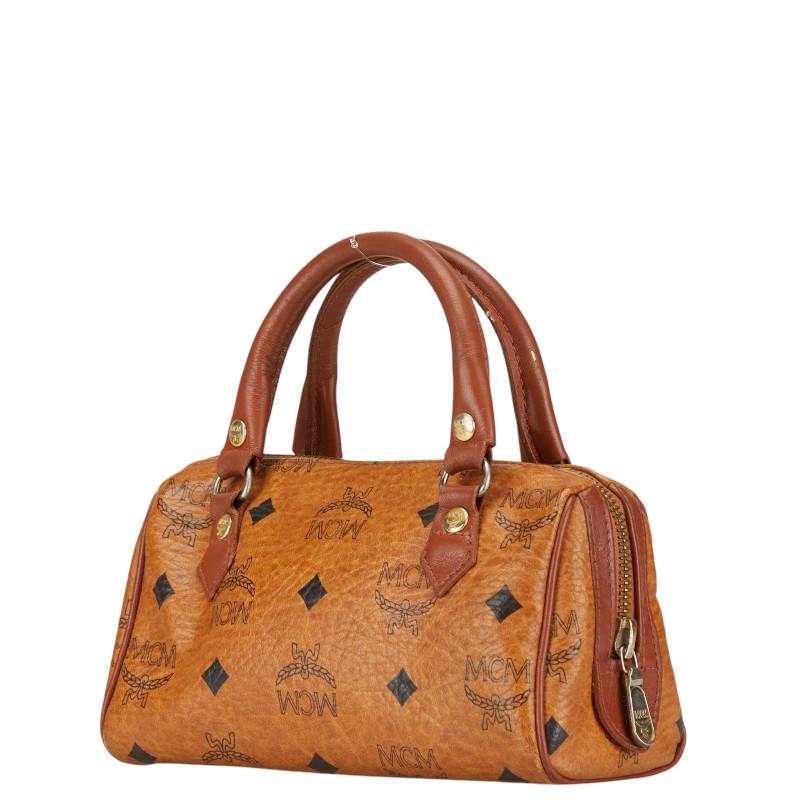 MCM エムシーエム ハンドバッグ ミニボストンバッグ レザー ヴィセトス柄 MCM（エムシーエム） エム シー エム ヴィセトス ロゴグラム ミニ
