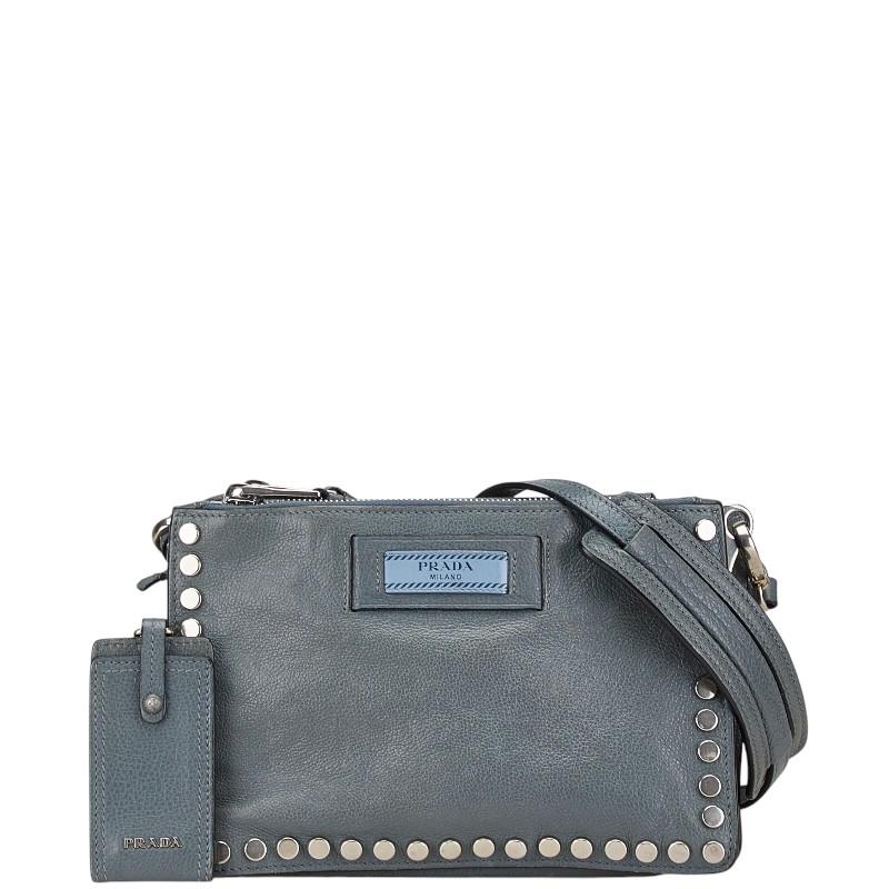 PRADA（プラダ） エティケット スタッズ 斜め掛け ショルダーバッグ 