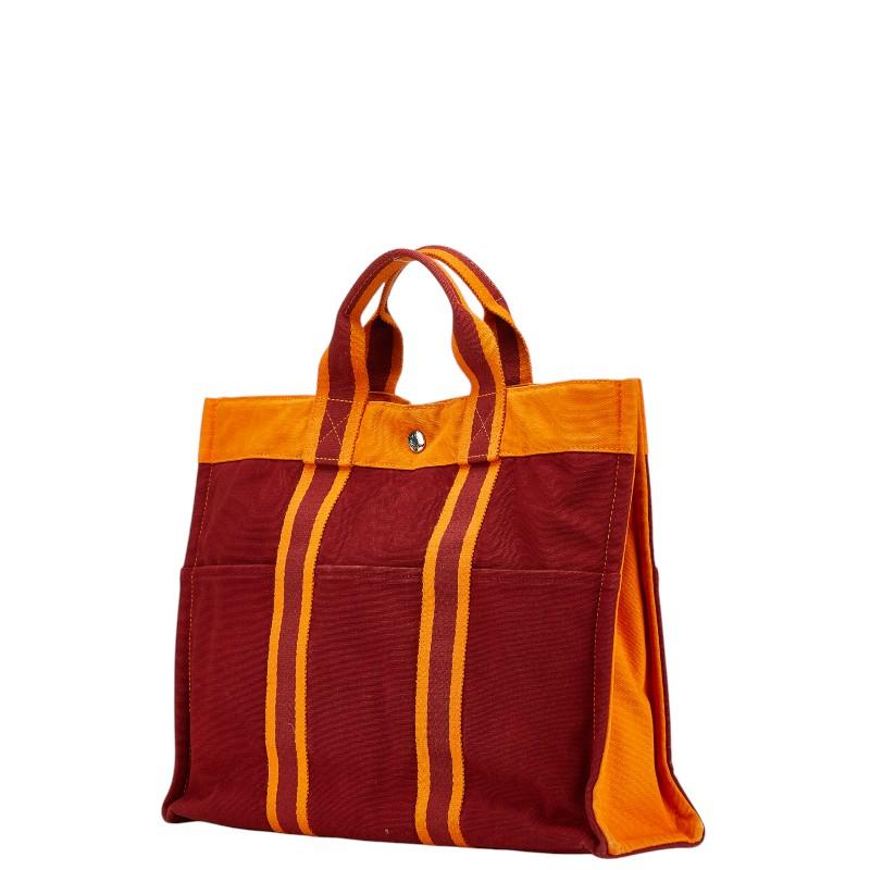 HERMES エルメス ニューフールトゥMMトートバッグ ハンドバッグ オレンジ 楽天市場】エルメス HERMES ニューフールトゥMM キャンバス