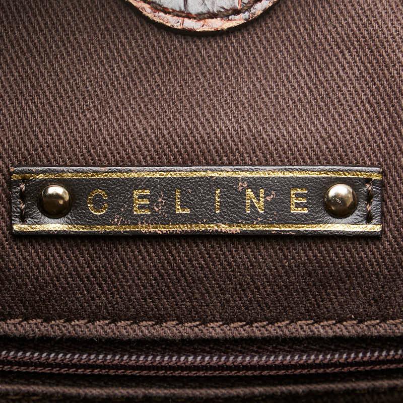 CELINE（セリーヌ） マカダム クロコ型押し ハンドバッグ トートバッグ