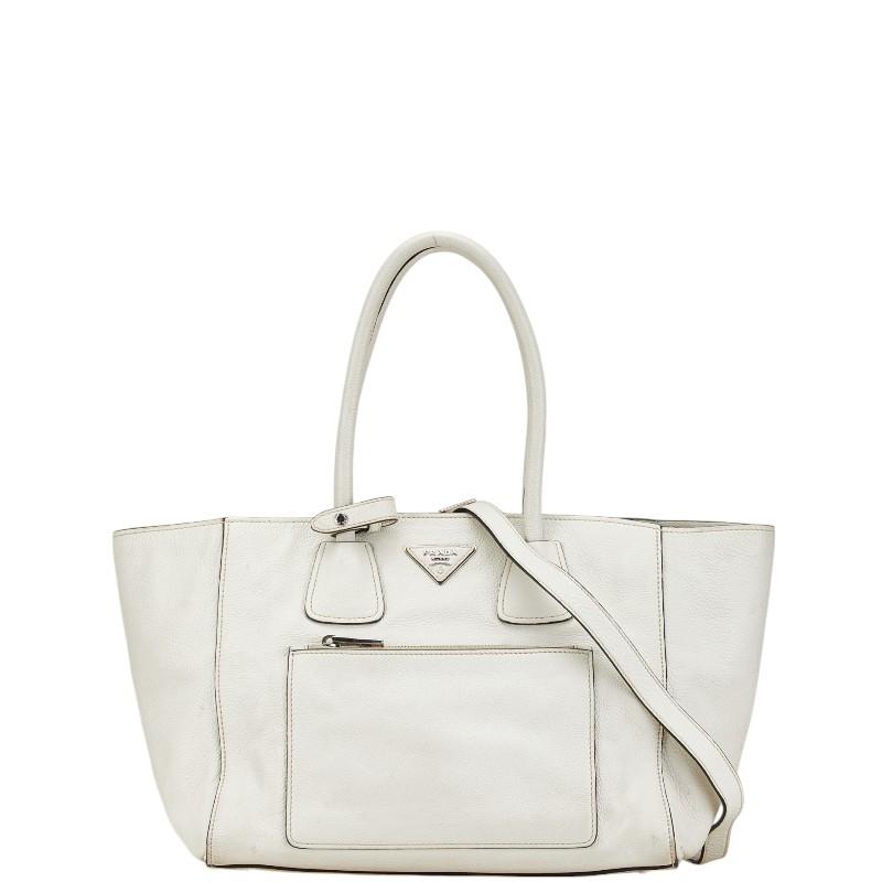 PRADA プラダ 三角ロゴプレート ハンドバッグ ショルダーバッグ 2WAY 