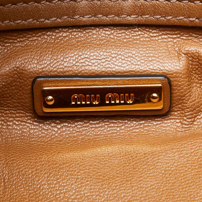miu miu（ミュウミュウ） ショルダーバッグ ブラウン レザー