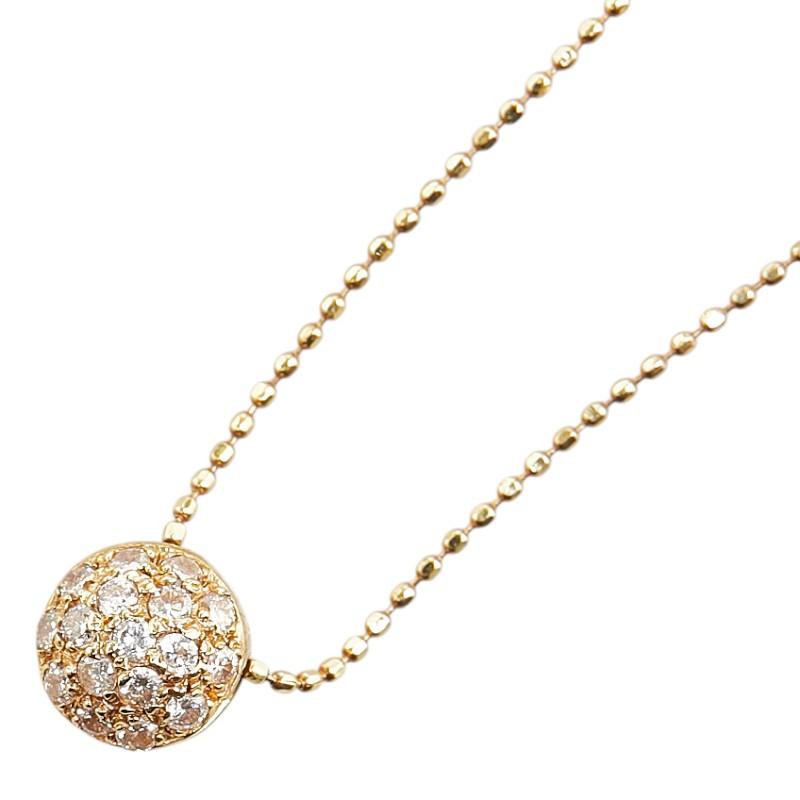 K18YG イエローゴールド ダイヤ0.25ct ペンダントネックレス