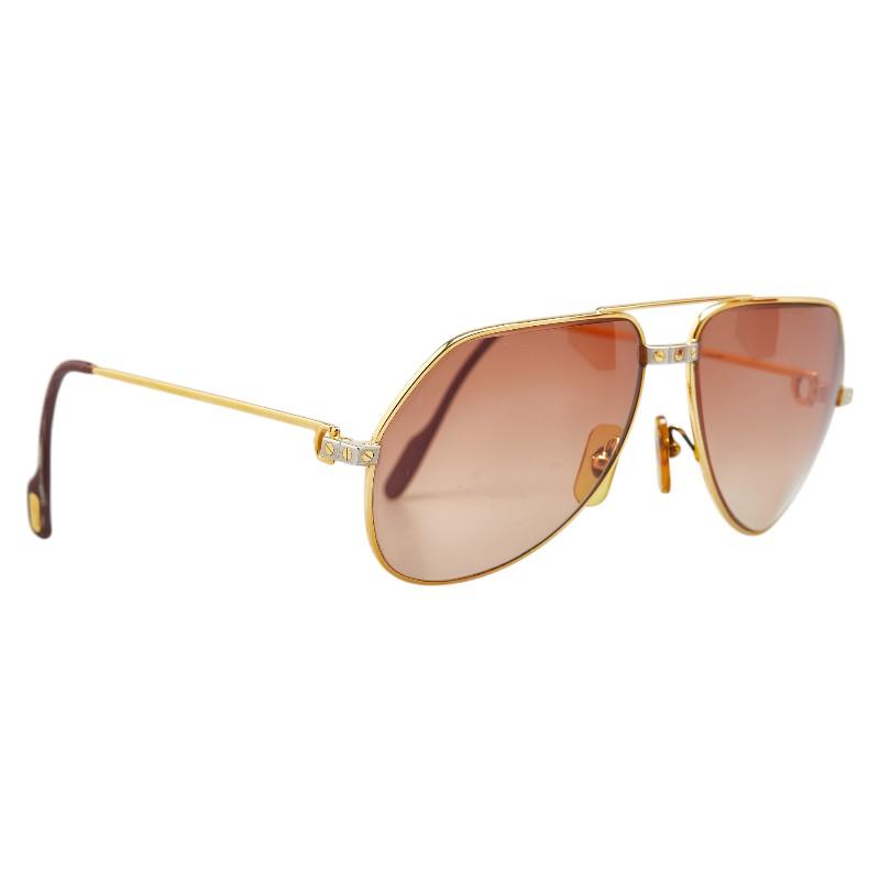 Cartier（カルティエ） ティアドロップ サングラス 度入り ブラウン