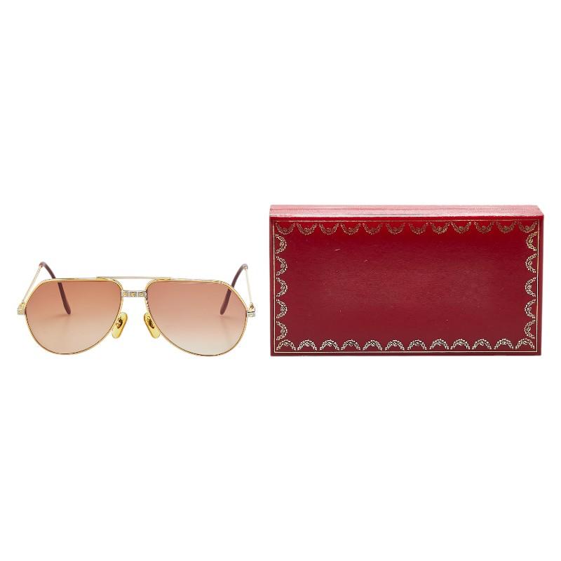 Cartier（カルティエ） ティアドロップ サングラス 度入り ブラウン