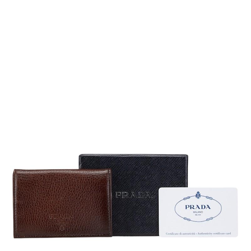 PRADA（プラダ） カードケース 名刺入れ 2M0945 ブラウン レザー