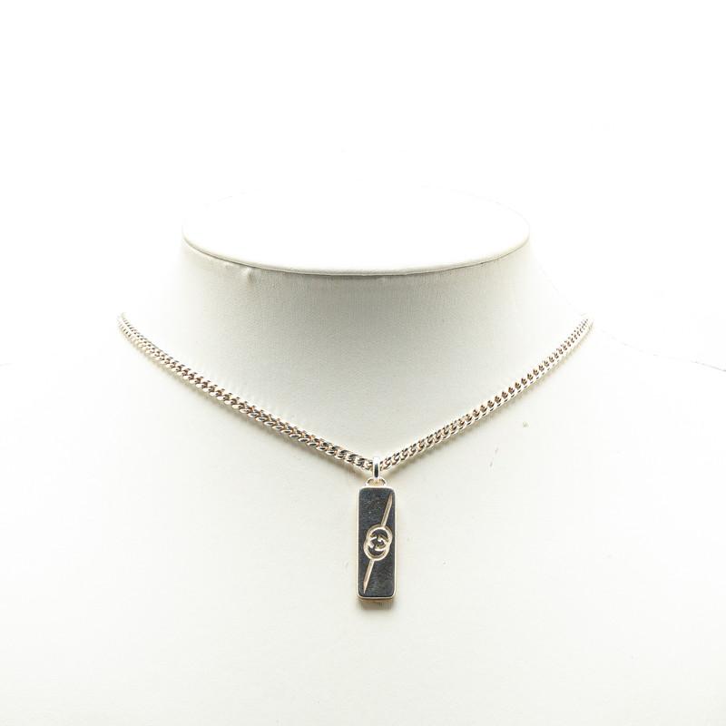 GUCCI 　グッチ　ダイアゴナルインターロッキングネックレス　SV925 GUCCI（グッチ） ダイアゴナル インターロッキングG ネックレス SV925