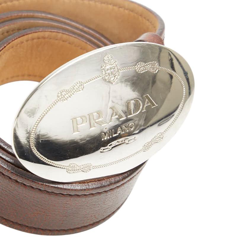 PRADA プラダ ベルト サイズ:90/36 ブラウン レザー メンズ PRADA プラダ ベルト サイズ:90/36 ブラウン レザー メンズ