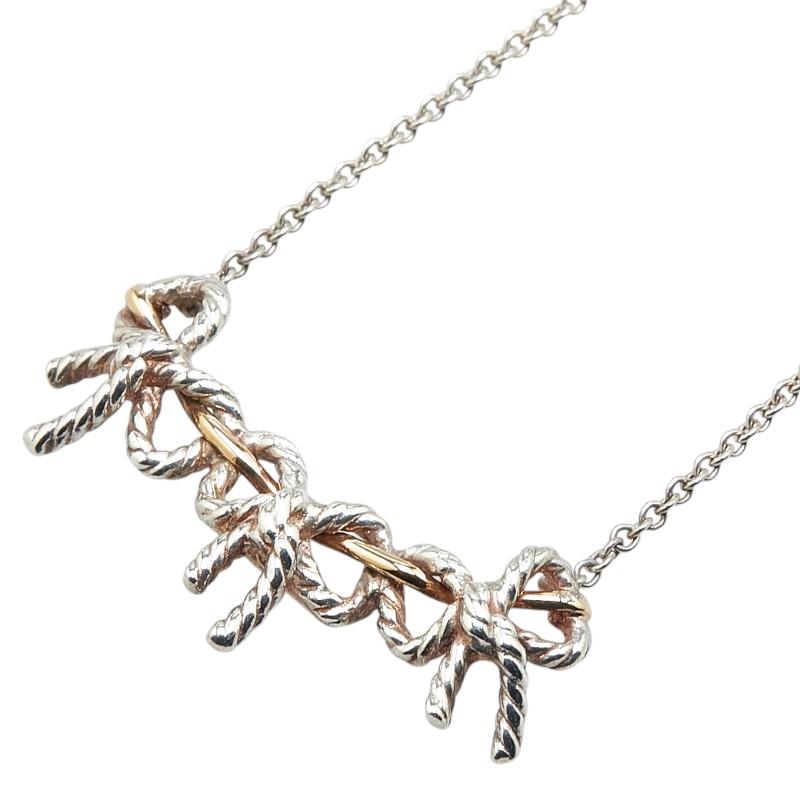 TIFFANY&Co.（ティファニー） トリプル リボン ネックレス SV925