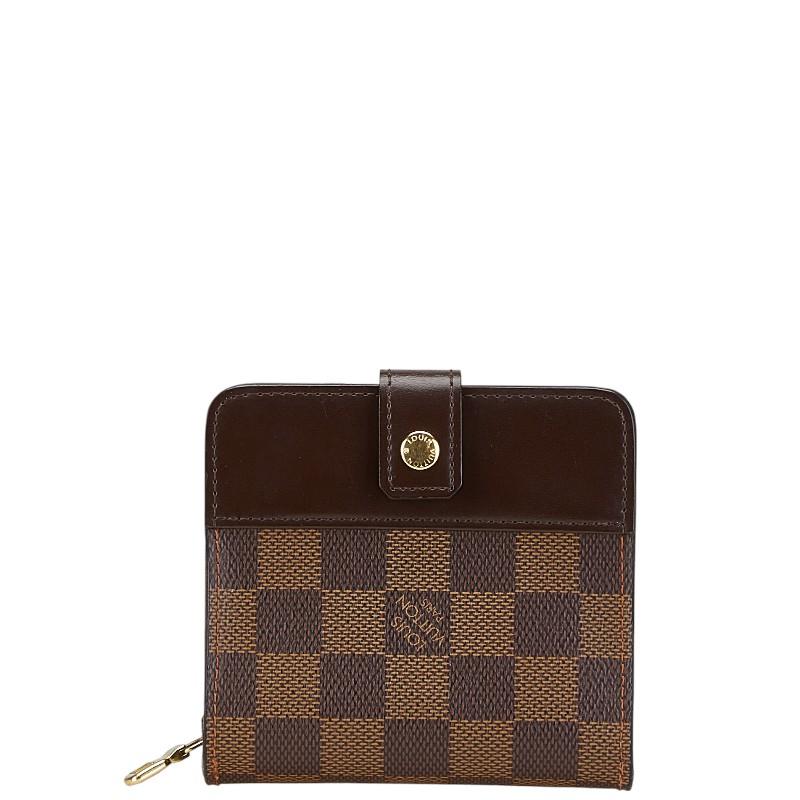 LOUIS VUITTON ルイ ヴィトン ダミエ コンパクトジップ 二つ折り財布 