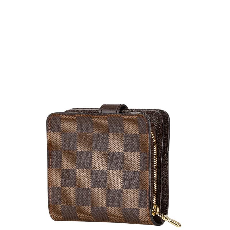 LOUIS VUITTON ルイ ヴィトン ダミエ コンパクトジップ 二つ折り財布 