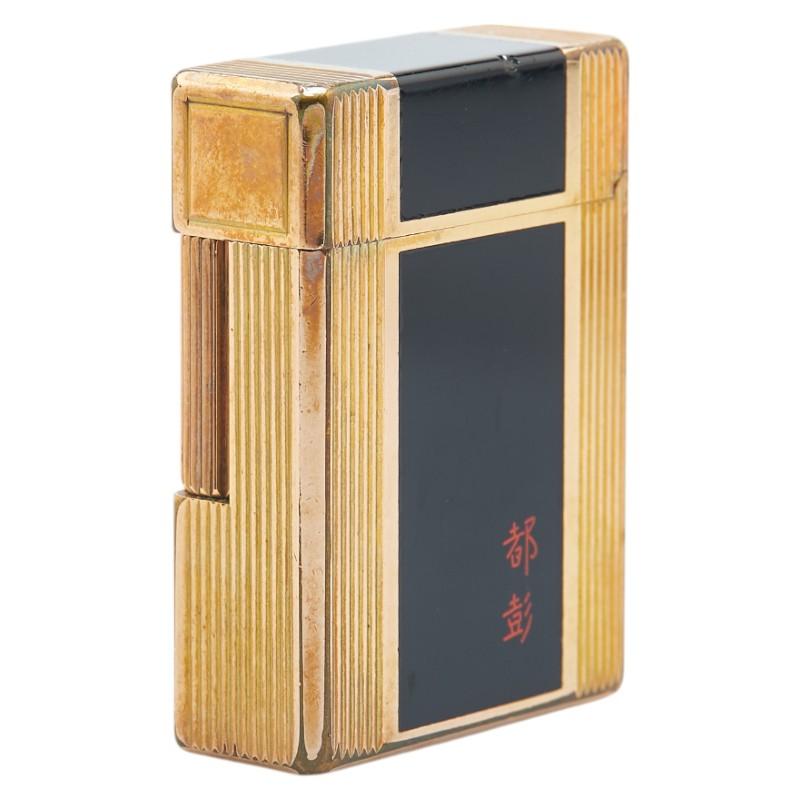 デュポン Dupont ガスライター ゴールド 都彭 S.T.Dupont デュポン 都彭 ライン1L ゴールド×黒 ガスライター