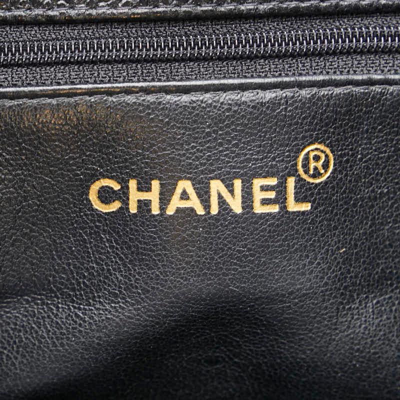 シャネル マトラッセ トートバッグ ハンドバッグ ブラック キャビアスキン レディース CHANEL 【中古】