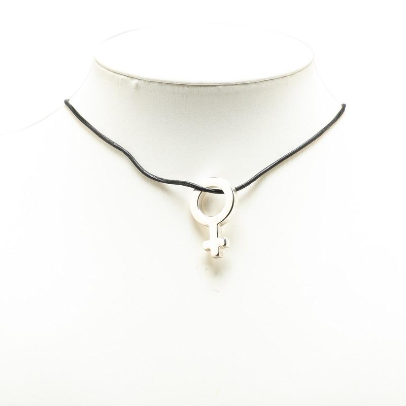 GUCCI（グッチ） メス シンボル ネックレス ブラック SV925 シルバー