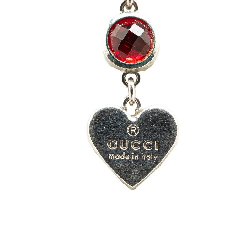 GUCCI（グッチ） ハート スタッズ ビジュー ネックレス SV925 シルバー