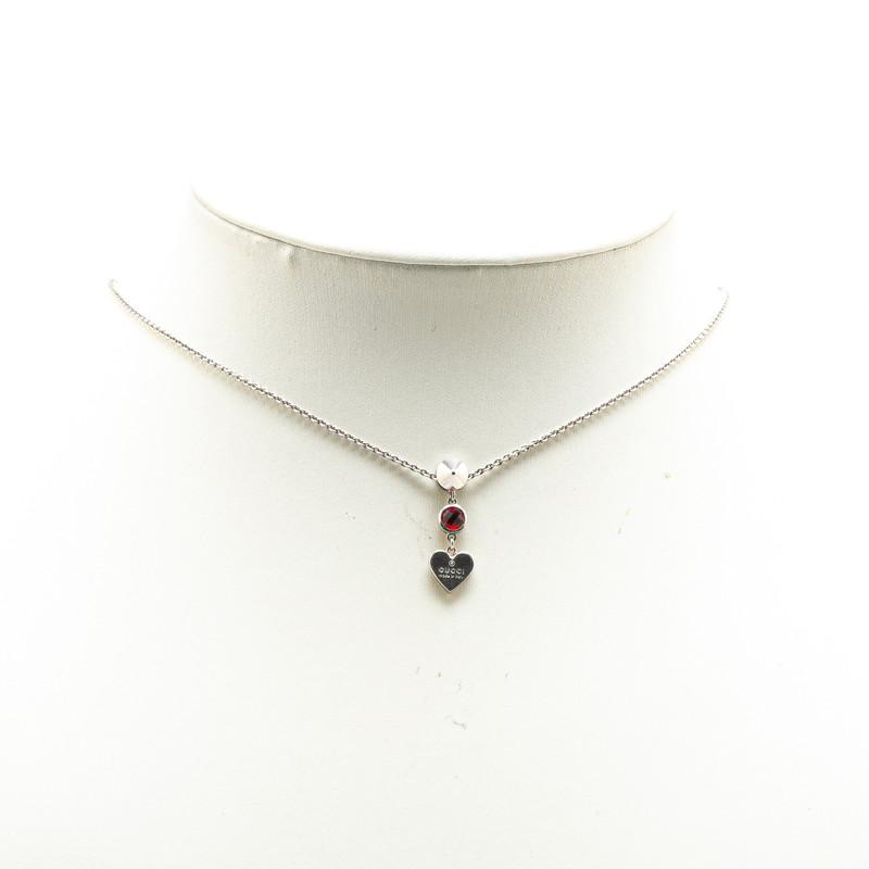 グッチ SV925 ハートスタッズ ネックレス グッチ ハート スタッズ ビジュー ネックレス SV925 シルバー