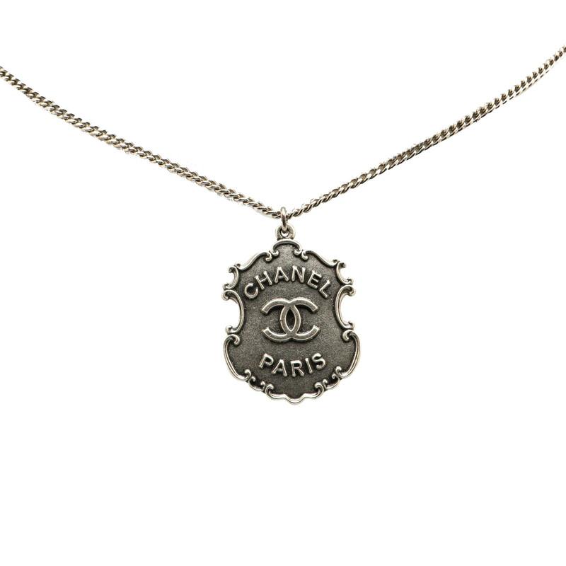 CHANEL シャネル ココマーク エンブレム モチーフ ネックレス メタル  