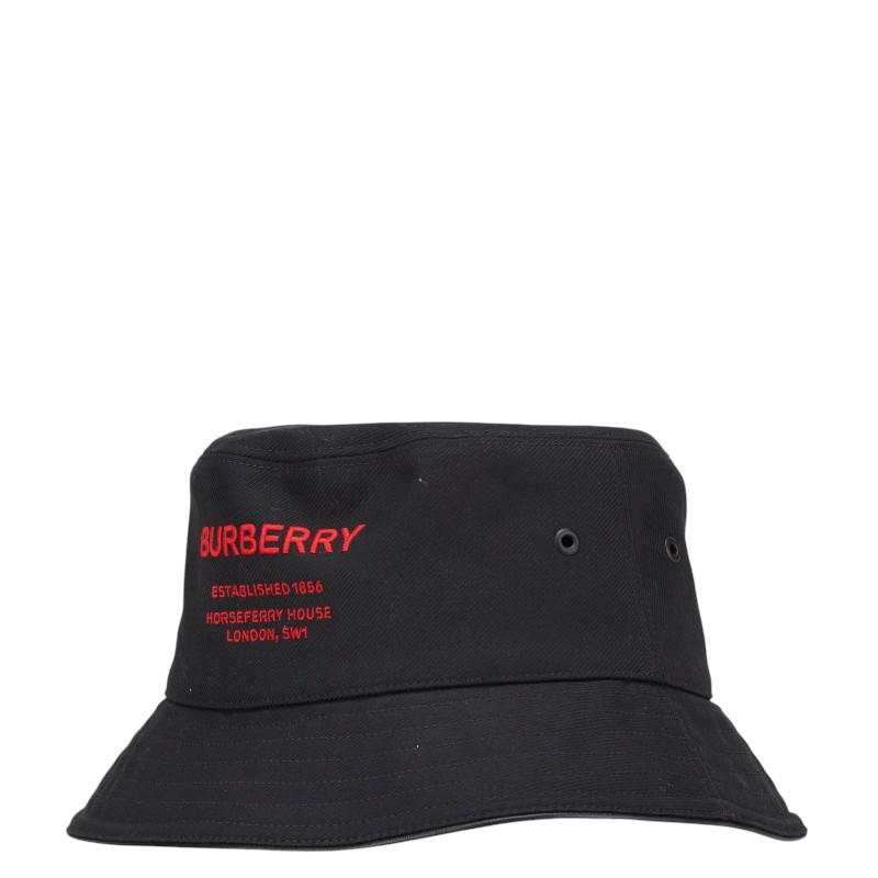 BURBERRY バケットハット Lサイズ 黒 BURBERRY バーバリー ロゴ バケットハット サイズ:L(59cm