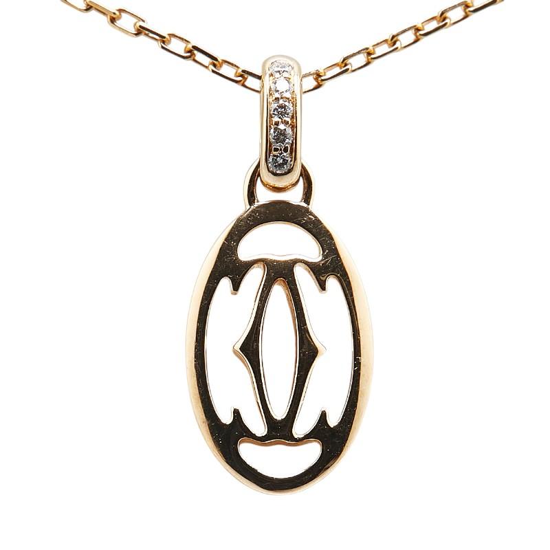 Cartier（カルティエ） ドゥーブルC ペンダントネックレス K18YG